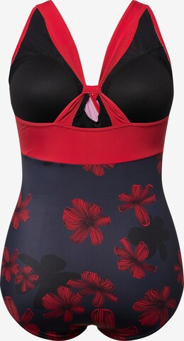 Ulla Popken Bustier Badpak in Rood