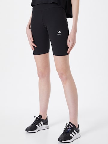 Skinny Leggings 'Adicolor Essentials' de la ADIDAS ORIGINALS pe negru: față