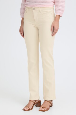 Coupe slim Jean 'FRLUXE ELLI JE 1 ' Fransa en beige