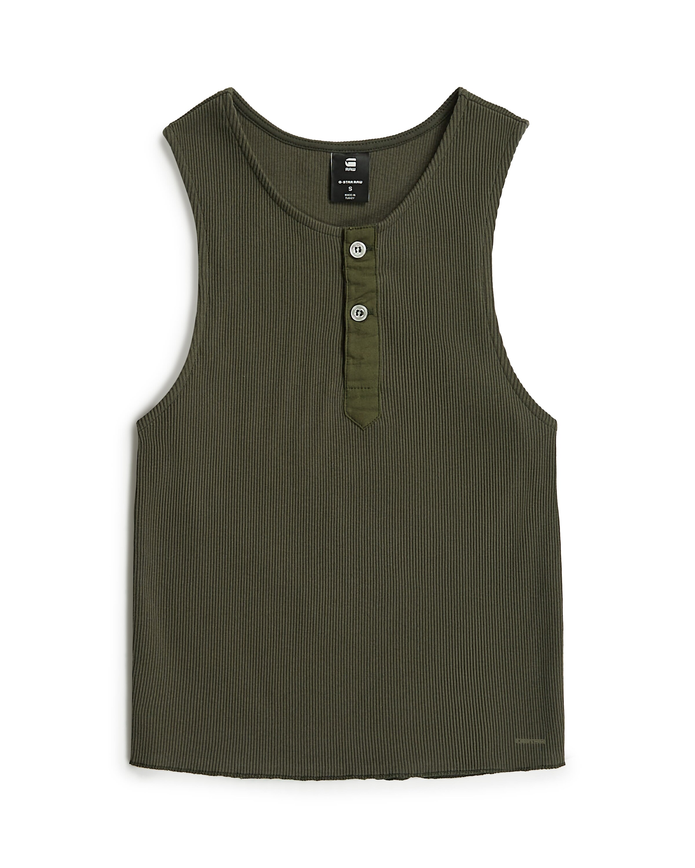 G-STAR Top 'Slim Henley Tank T-Shirt' in Grey: front