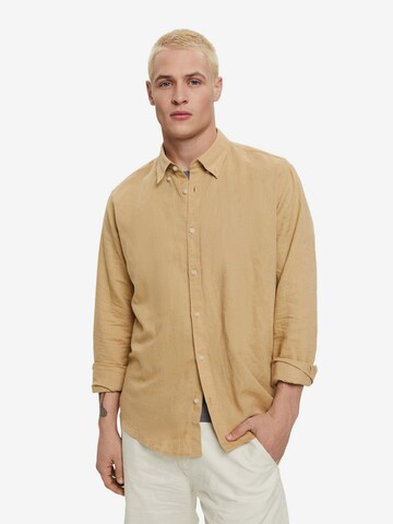 ESPRIT Regular fit Skjorta i beige: framsida