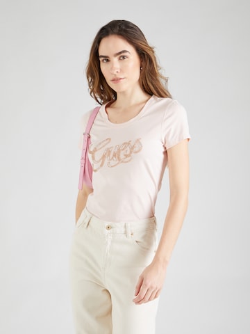 GUESS - Camiseta en rosa: frente