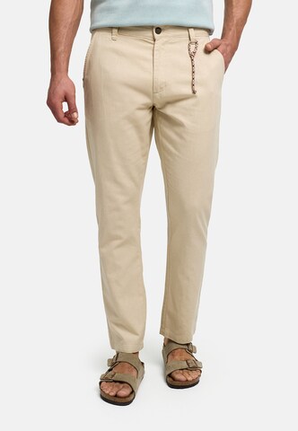 INDICODE JEANS Regular Chino 'Melio' in Beige: voorkant