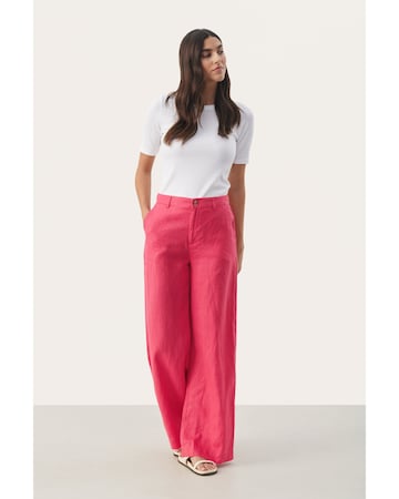 Part Two Wide leg Broek 'Ninnes' in Roze