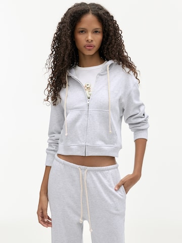 Pull&Bear Sweatjacke in Grau: Vorderseite