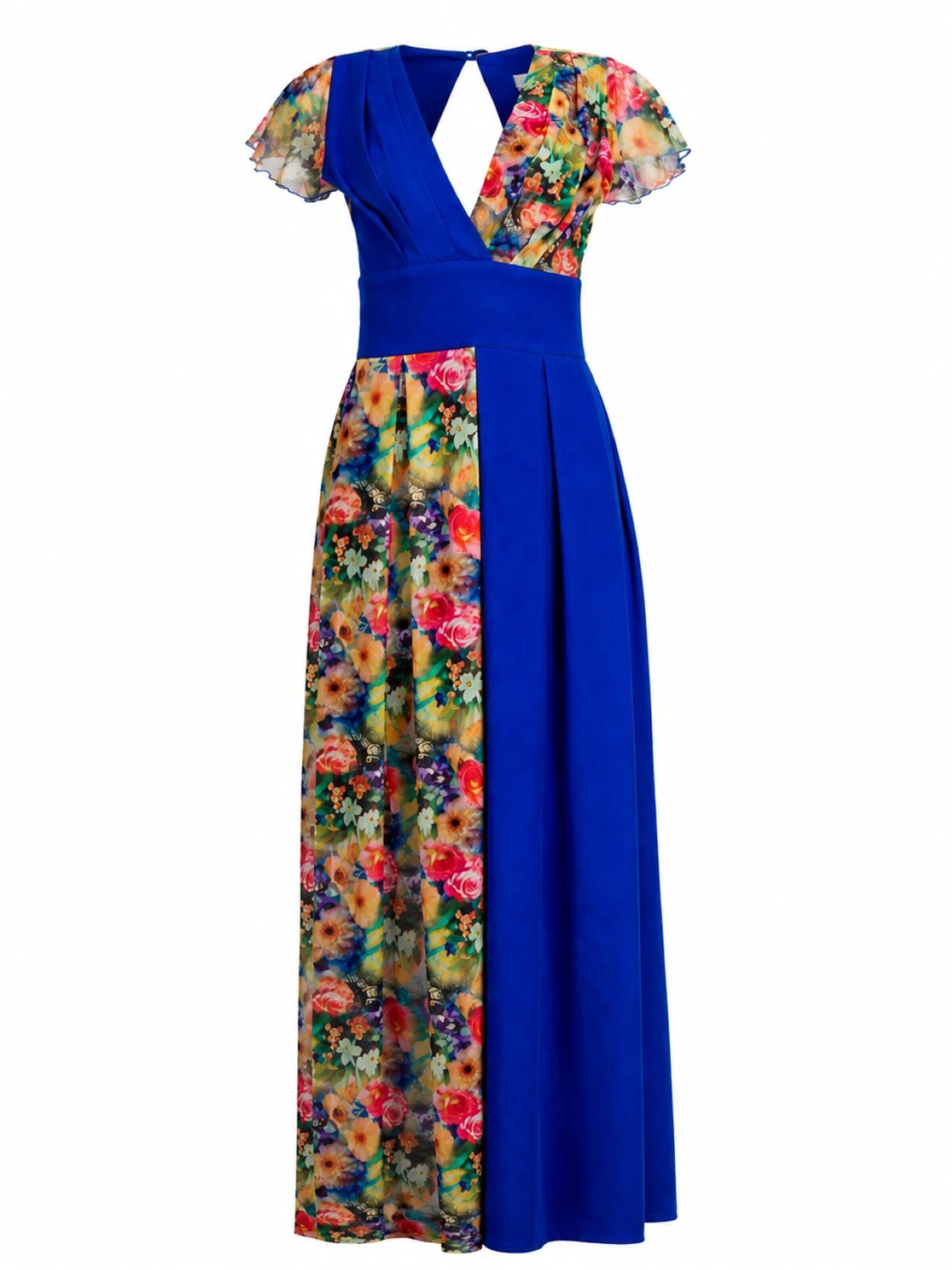 BIBI SAKALIEVA - Vestido de gala en azul: frente
