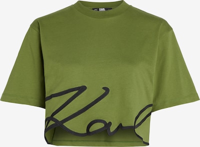 Karl Lagerfeld Shirt in de kleur Olijfgroen / Zwart, Productweergave