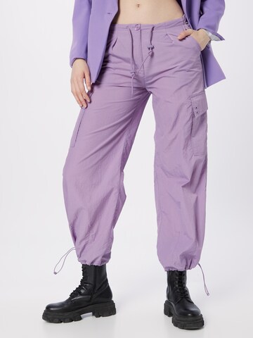 purpurinė Tally Weijl Laisvas Laisvo stiliaus kelnės: priekis