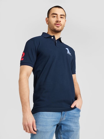 Hackett London T-shirt 'HERITAGE' i blå: framsida
