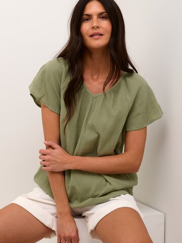 Cream Blouse 'Kenda' in Green