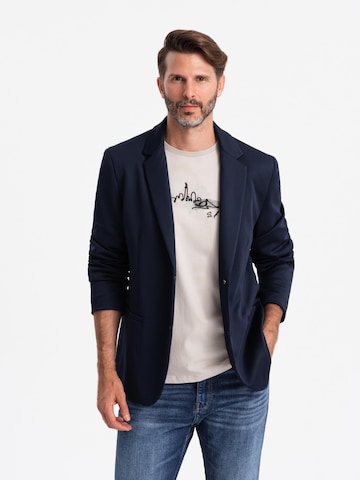 Coupe regular Veste de costume Ombre en bleu : devant