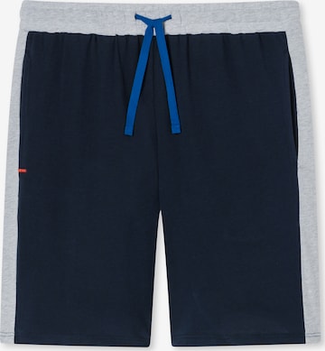 SCHIESSER Pyjamabroek ' Bermuda - Mix + Relax ' in Blauw: voorkant