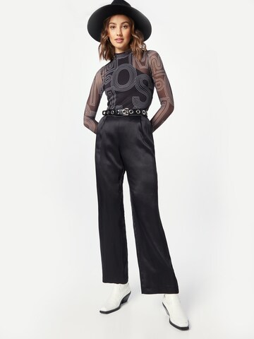 MORE & MORE Wide leg Pleat-Front Pants in Black