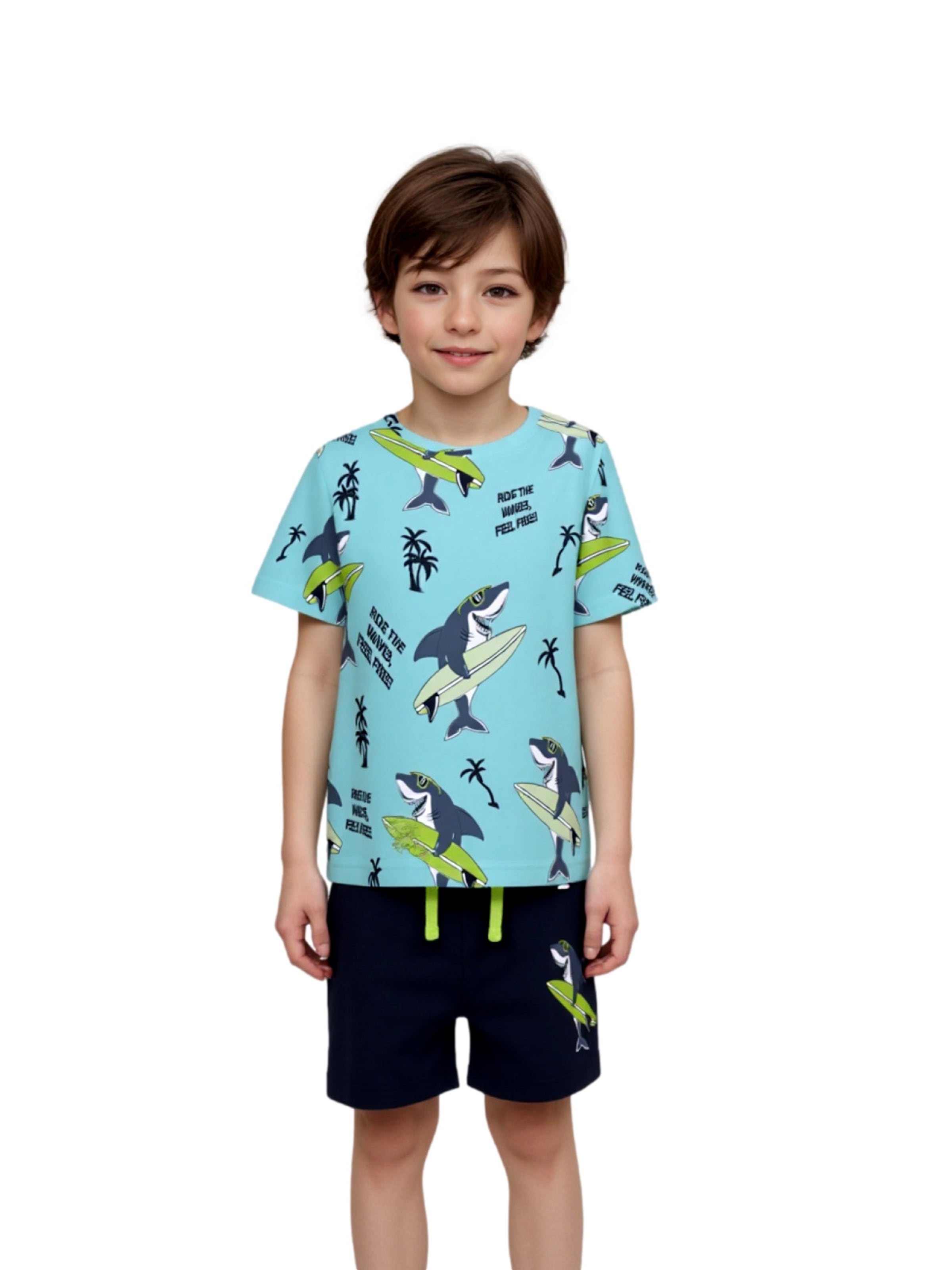 NAME IT Joggingpak 'Flaz' in Blauw: voorkant