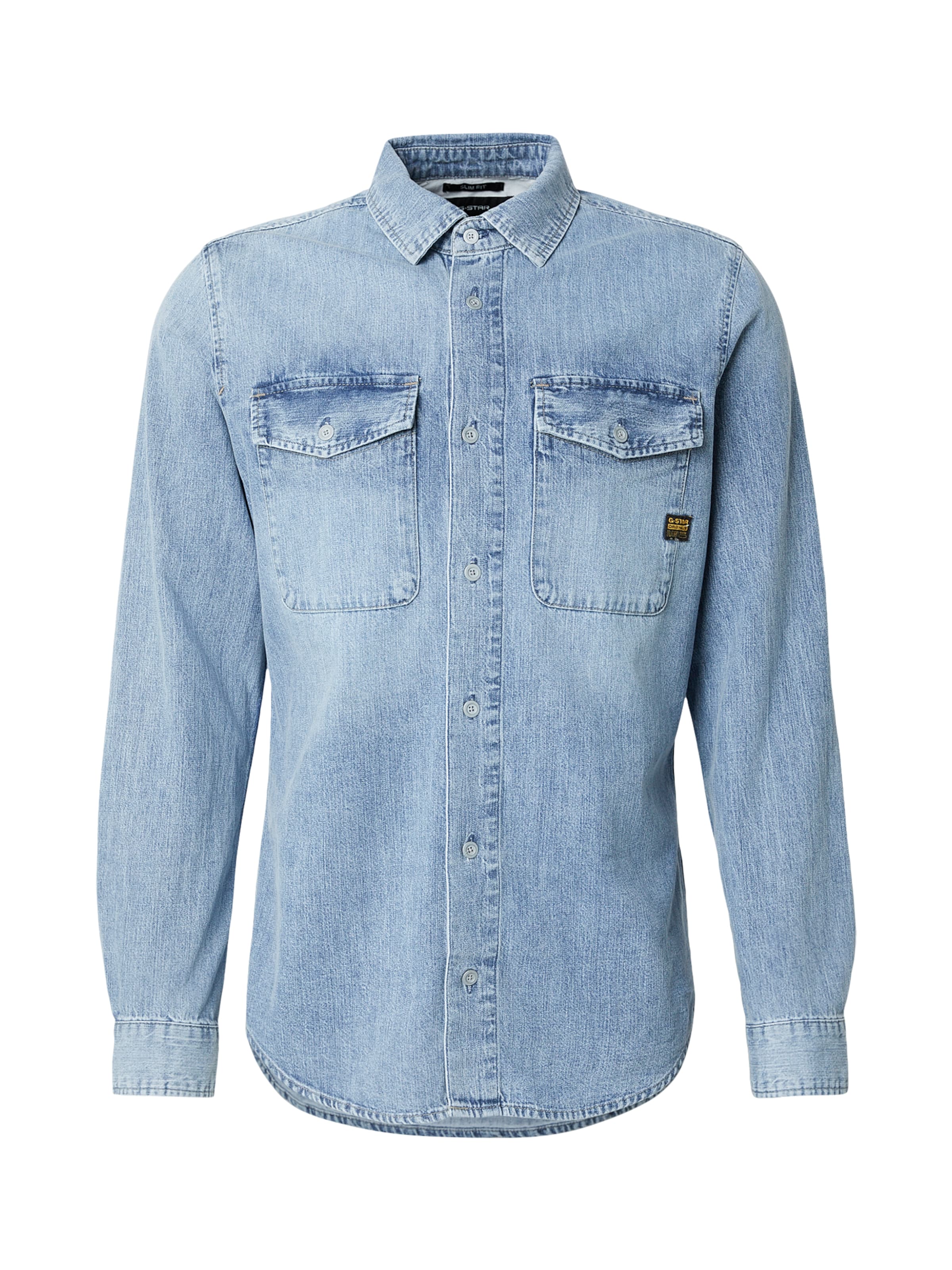 G-STAR Regular Fit Skjorte i blå: forside