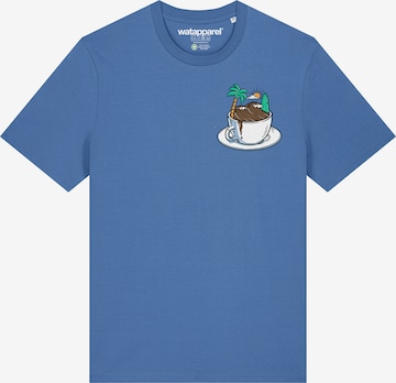 T-Shirt 'Coffee Waves' Watapparel en bleu : devant