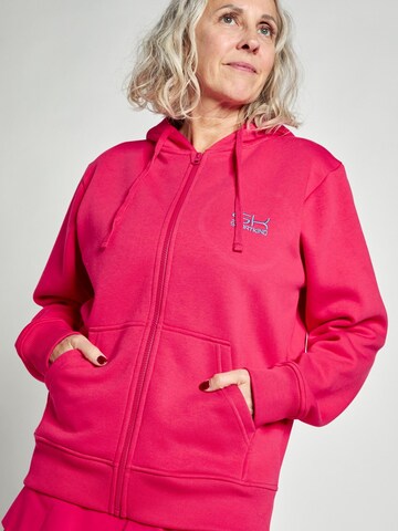 SPORTKIND Sportjas 'Unisex Zip Hoodie' in Roze: voorkant