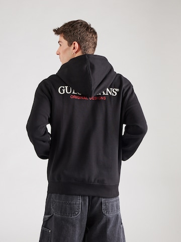 GUESS JEANS Ζακέτα φούτερ σε μαύρο: μπροστά
