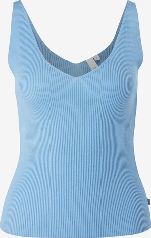 QS Gebreide top in Blauw: voorkant