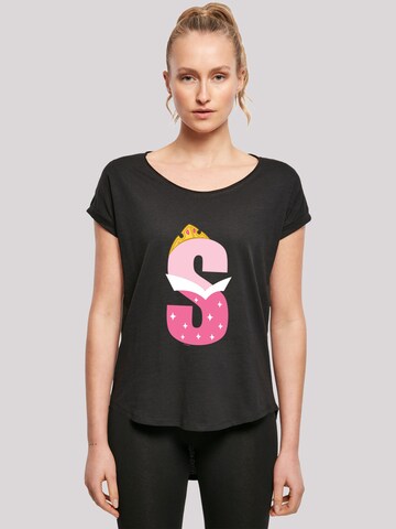 F4NT4STIC Shirt 'Disney Alphabet S Is For Sleeping Beauty' in Black: front