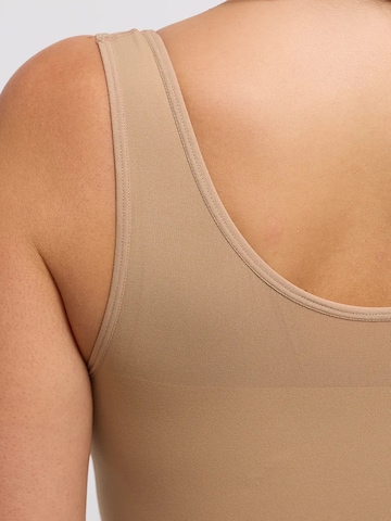 Body modellante 'Tank Sculpting Bodysuit with Slip' di cfab in beige