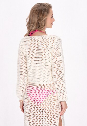 Cardigan 'Boho' IZIA en blanc