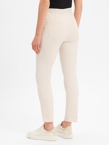 Coupe slim Pantalon à pince 'Siena' Marc Cain en beige