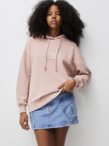 Sweat-shirt Pull&Bear en rose : devant