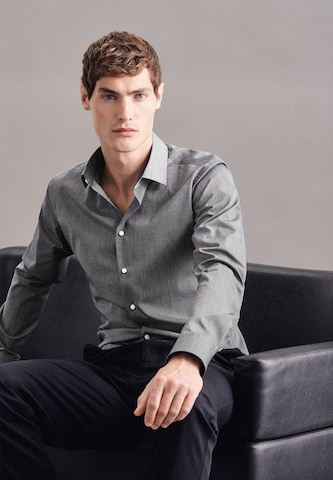 SEIDENSTICKER Slim fit Business Shirt ' X-Slim ' in Grey