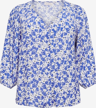 ONLY Carmakoma Bluse 'Dazz' in royalblau / schwarz / weiß, Produktansicht