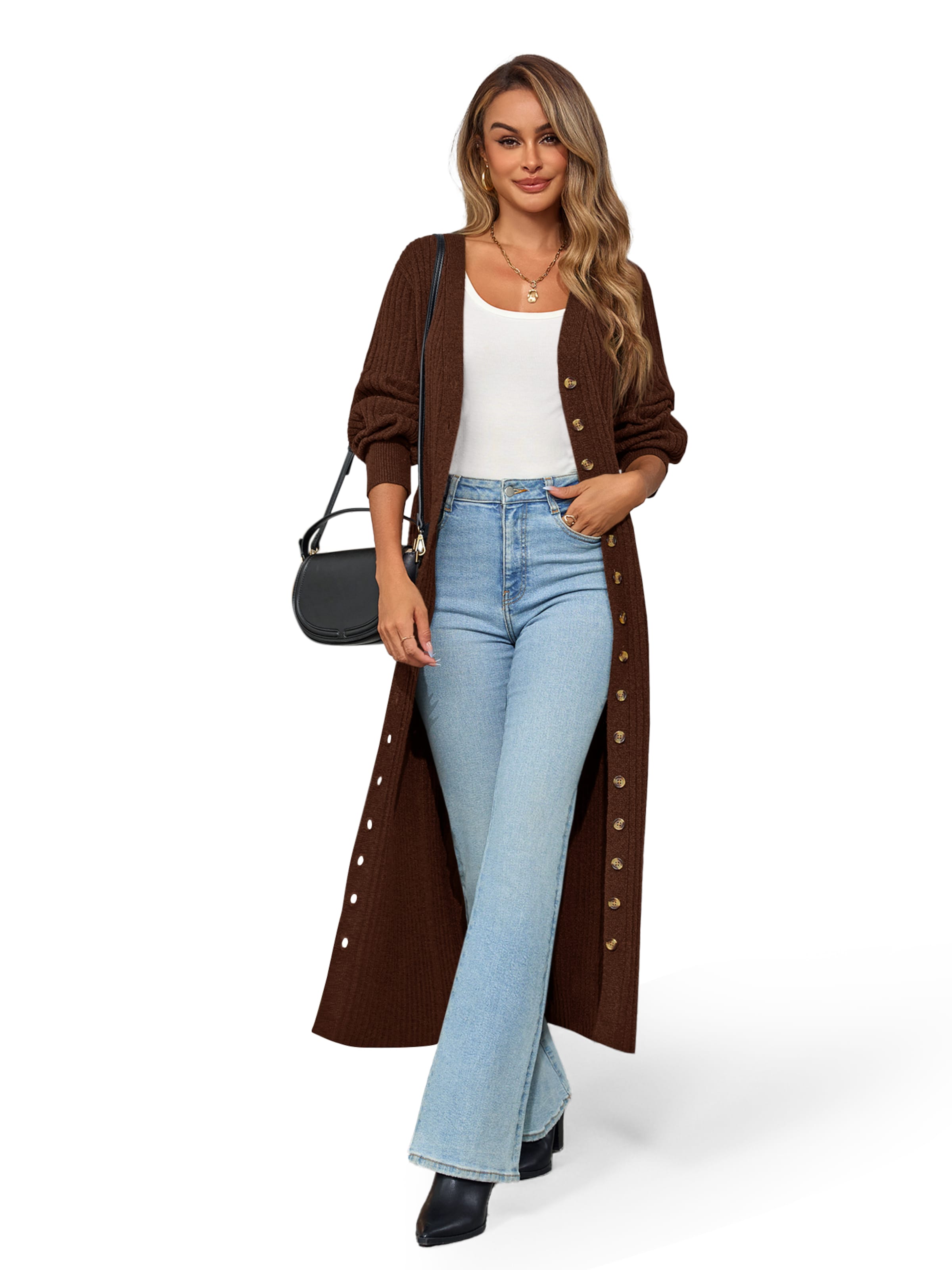 Imily Bela Вязаное пальто в Коричневый