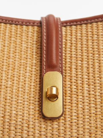 MANGO Shoulder Bag 'DAURA' in Brown