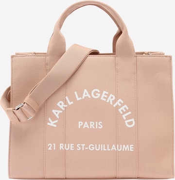Cabas 'RUE ST-GUILLAUME' Karl Lagerfeld en rose : devant