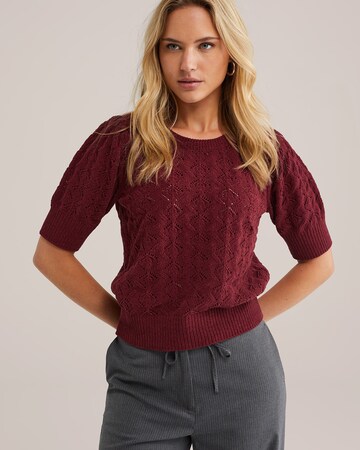 WE Fashion Pulover | rdeča barva: sprednja stran