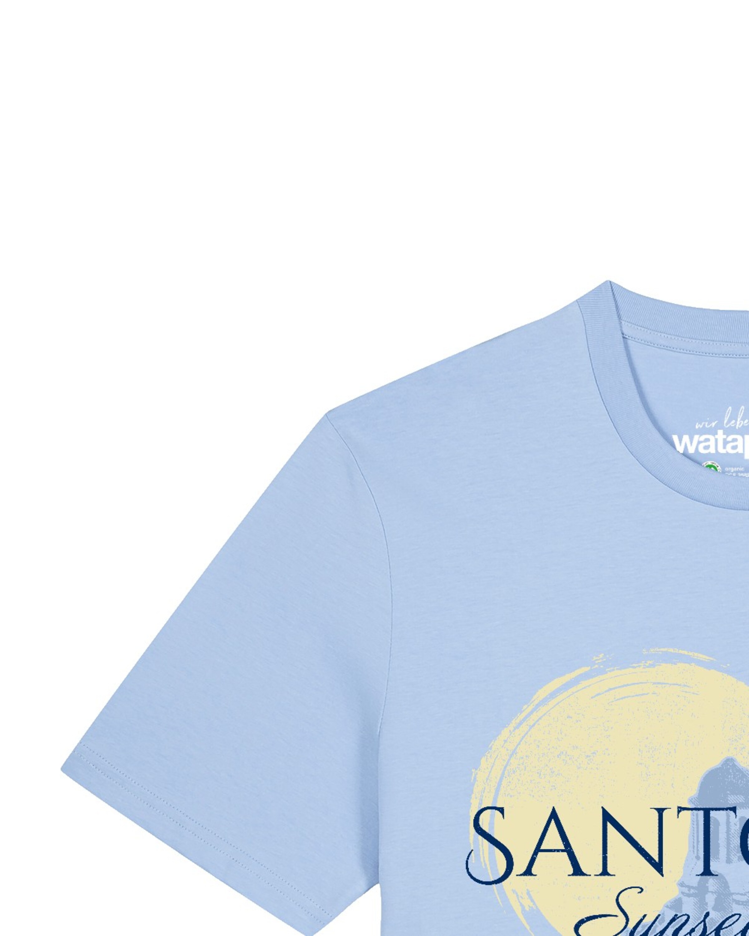 T-Shirt 'Santorini Sunset Club' Watapparel en bleu