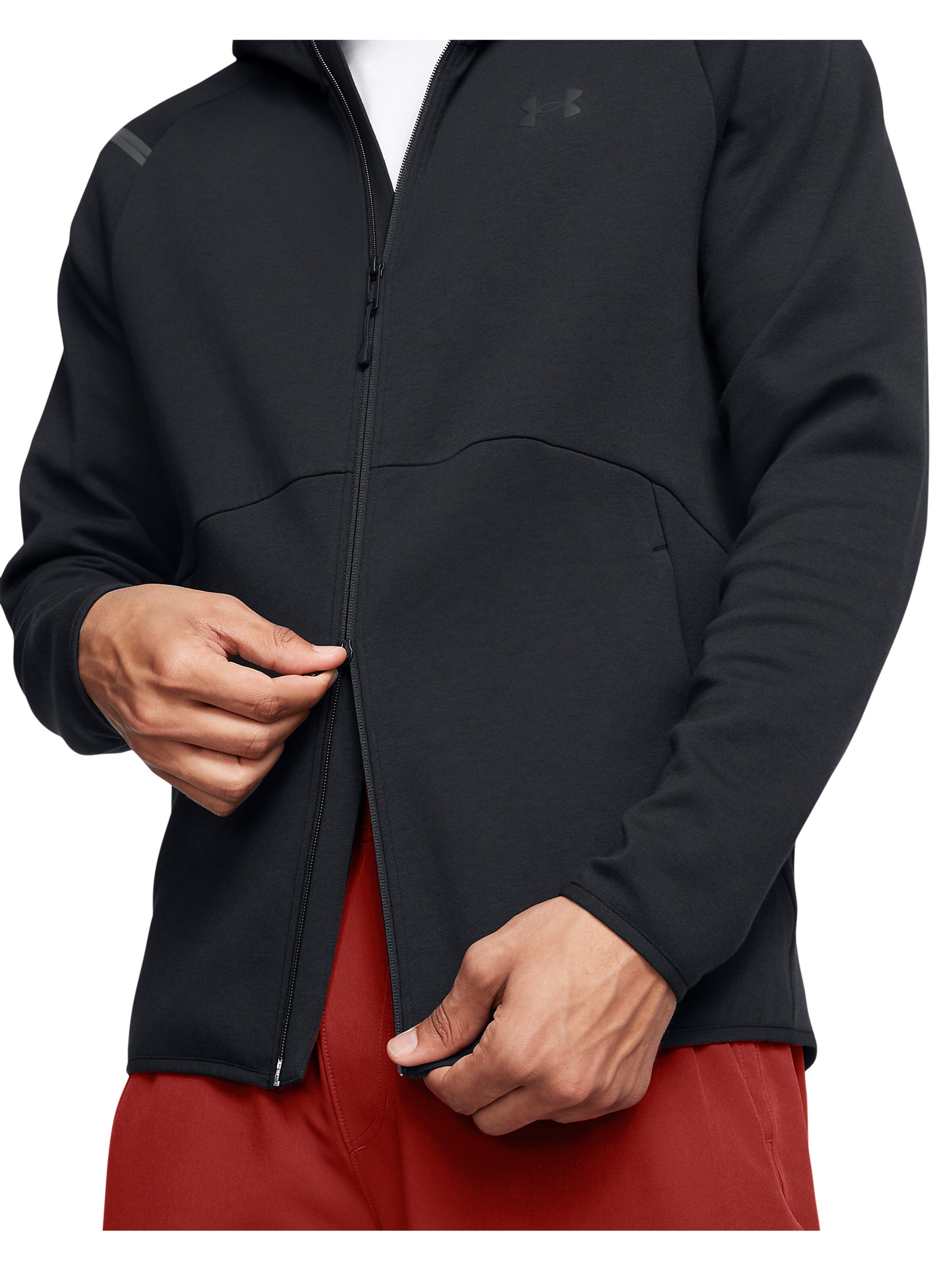 UNDER ARMOUR Sports sweat jacket 'Unstoppable' in Black