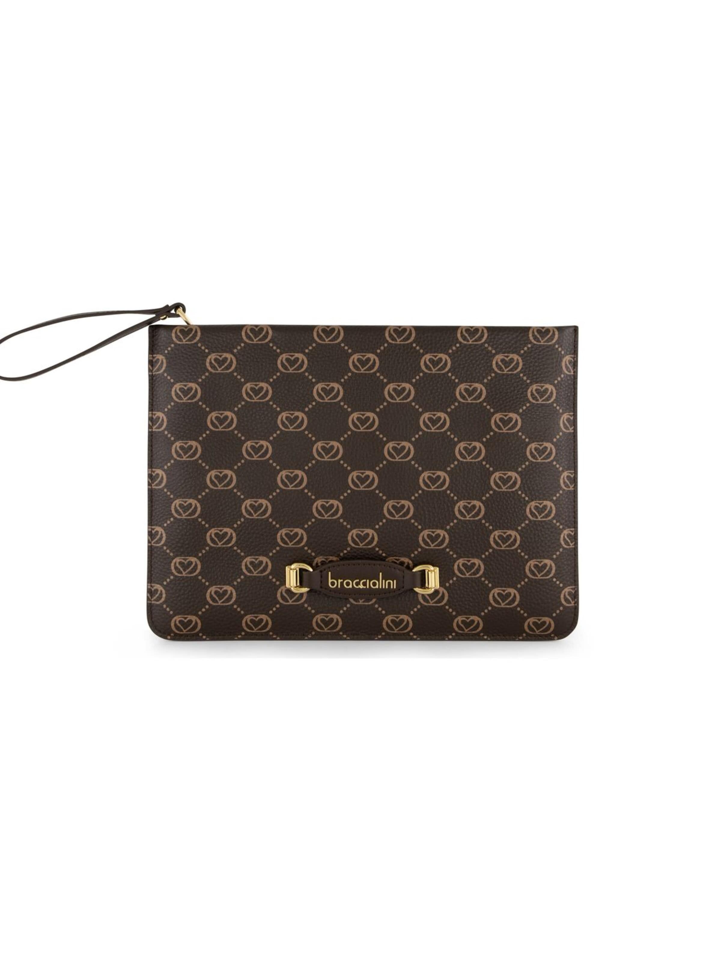 Braccialini - Bolso saco 'Monogram' en marrón: frente