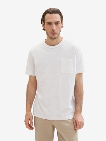 T-Shirt TOM TAILOR en blanc : devant