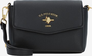 U.S. POLO ASSN. Schoudertas 'Stanford' in Zwart: voorkant