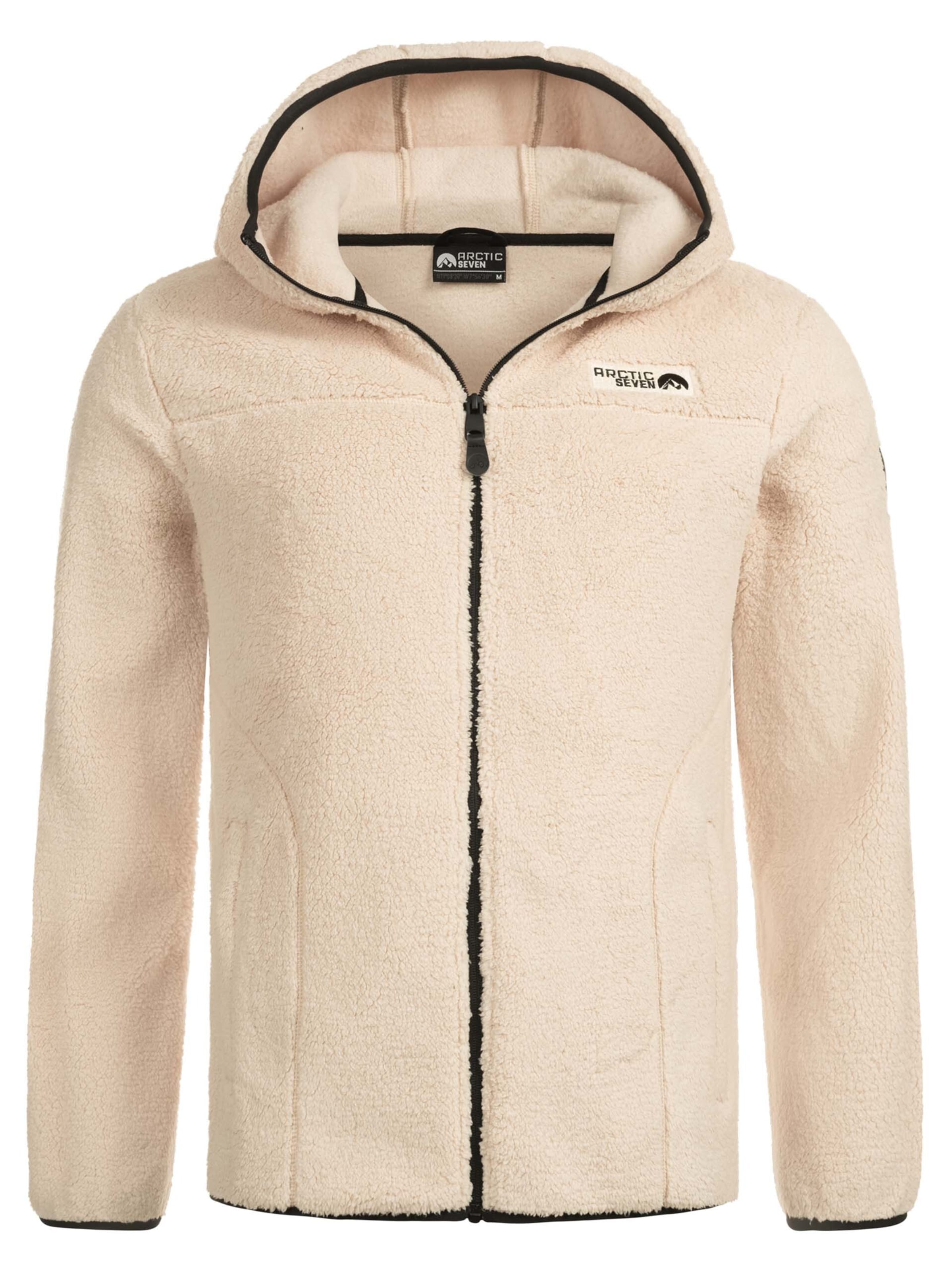 Arctic Seven Athletic fleece jacket 'AS413' in Beige: front