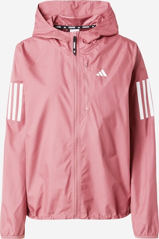 ADIDAS PERFORMANCE Sportjas 'Own The Run' in Roze: voorkant