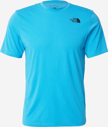 THE NORTH FACE - Camisa funcionais 'FOUNDATION MOUNTAINS FACES' em azul: frente
