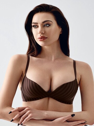C&City Push-up BH in Braun: Vorderseite