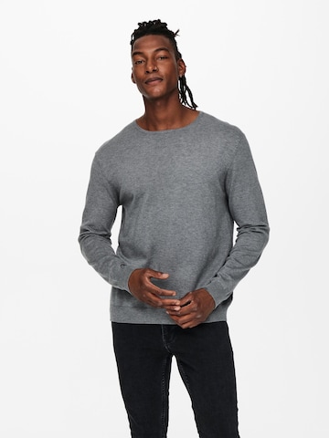 Only & Sons Pullover 'Wyler' in Grau: predná strana