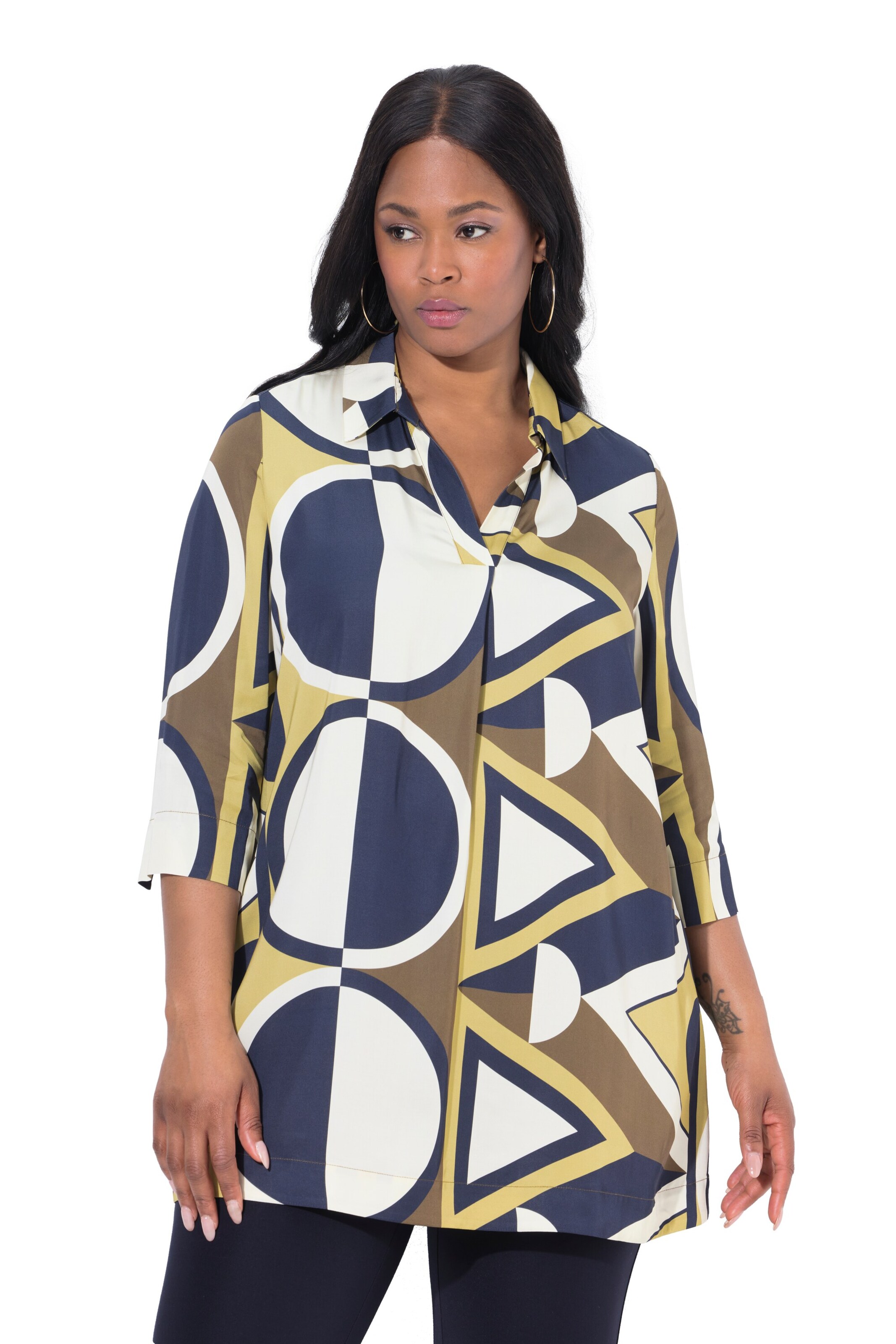 Ulla Popken Tuniek in Gemengde kleuren: voorkant