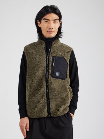 Gilet 'MUZZER FUZZAR' Volcom en vert : devant