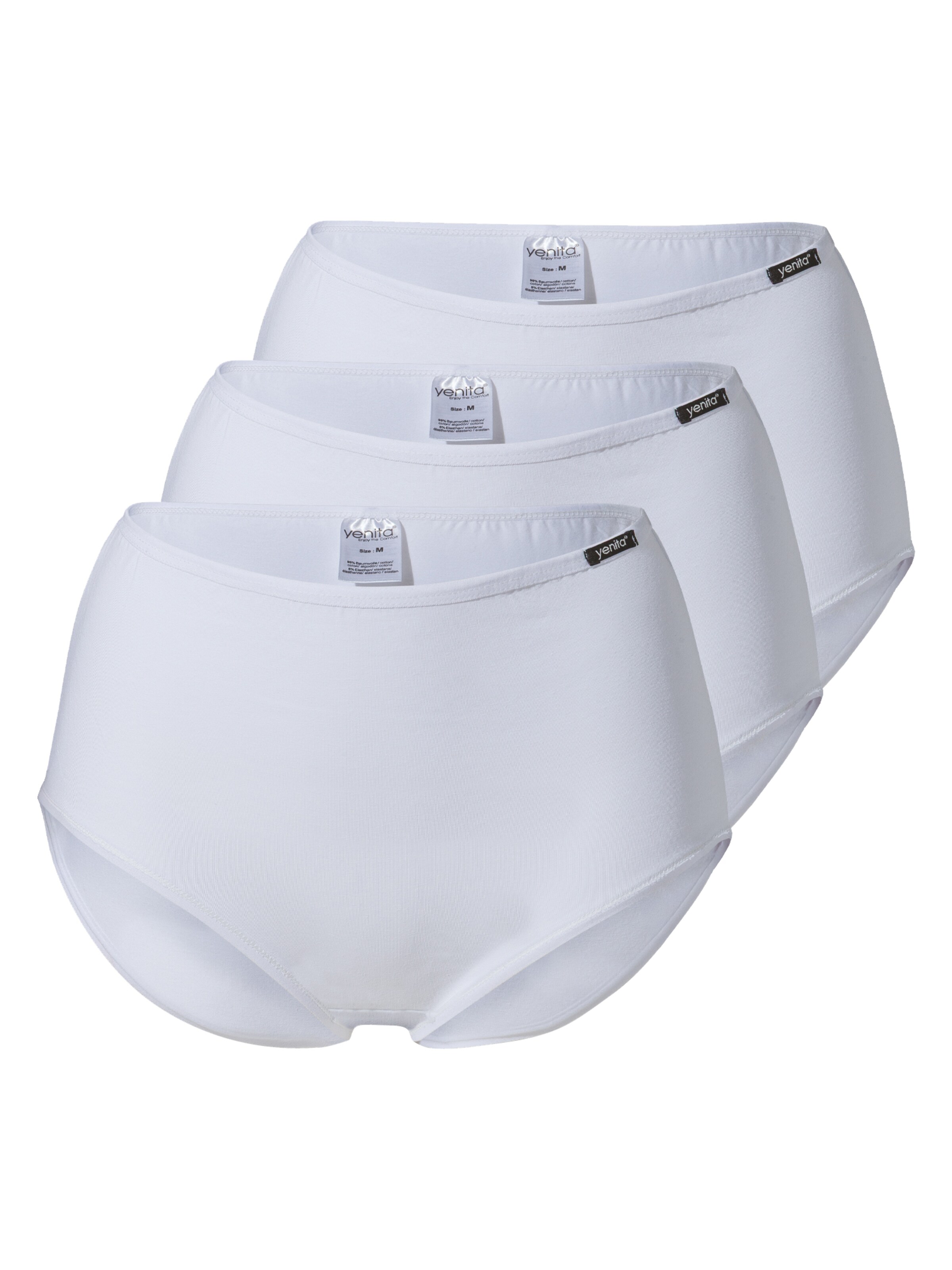 Panty 'Modern' di Yenita in bianco: frontale