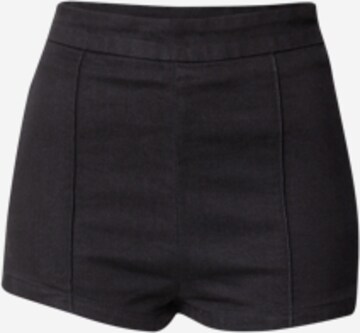 Trendyol Skinny Kalhoty – černá: přední strana