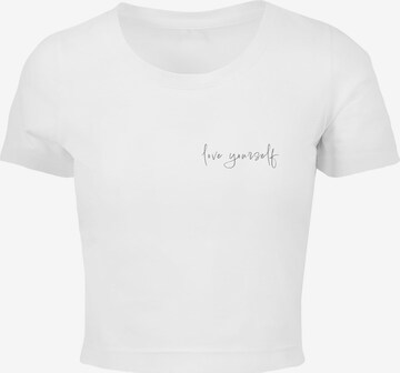 Merchcode Shirt 'Love Yourself' in Wit: voorkant