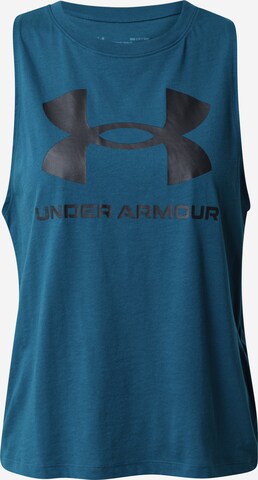 UNDER ARMOUR Sports Top in Blue: front